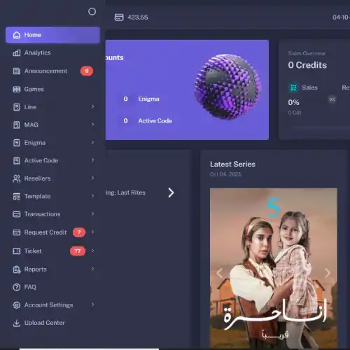 Megaott Supplier dashboard
